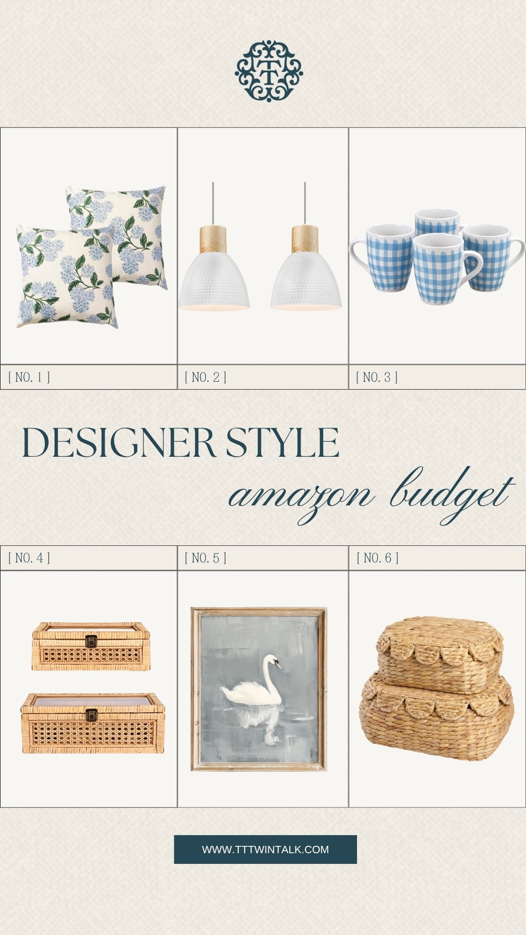 This mix leans into soft blues and natural textures that feel elevated but still easy to bring home. The floral pillows and gingham mugs add a subtle pattern moment, while the lighting keeps it clean and classic. It all gives that designer look without the designer price tag.

#LTKHome #LTKSeasonal #LTKOver40