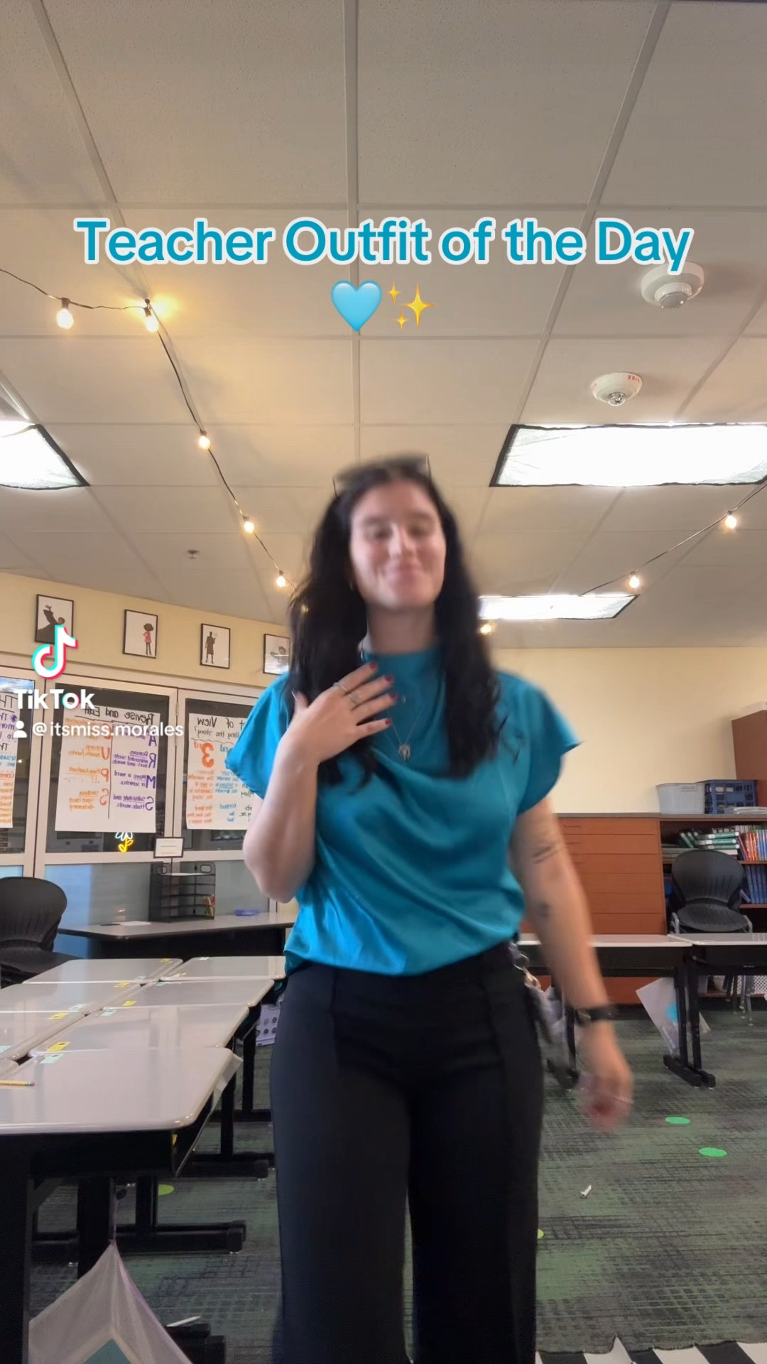 Link to the curtain shirt🩵😂
Teacher outfit from today!

#LTKOver40 #LTKStyleTip