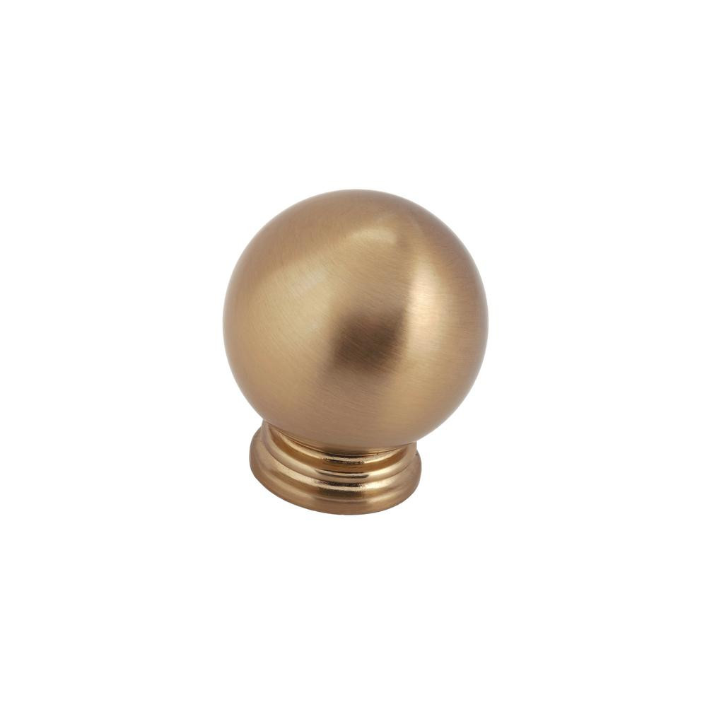 Richelieu Hardware 1-3/16 in. (30 mm) Champagne Bronze Traditional Metal Cabinet Knob | The Home Depot