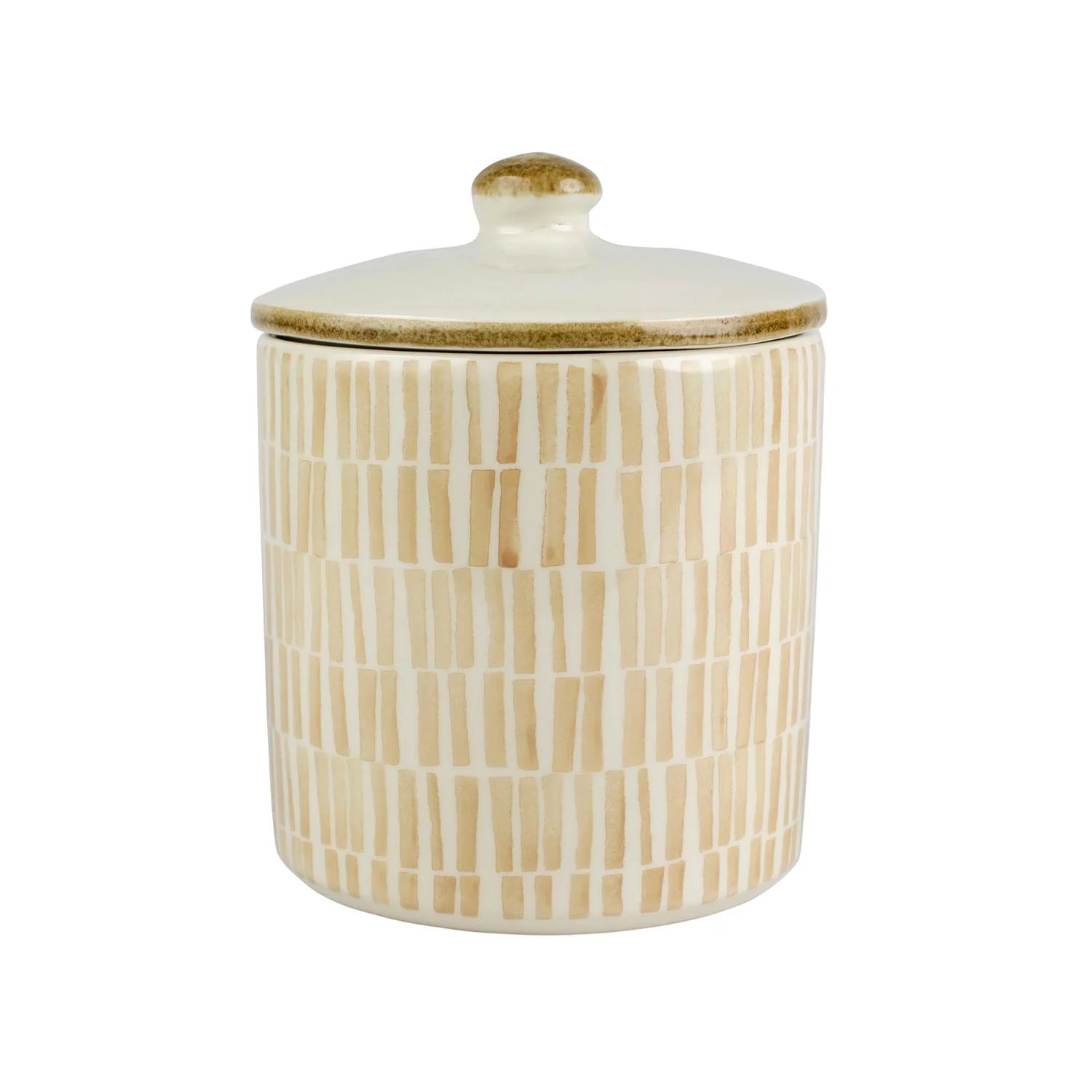 Viva by Vietri Earth Bamboo Medium Canister in Beige/Cream White 6.25 Lord & Taylor | Lord & Taylor