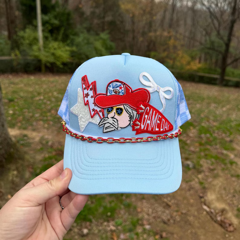 Ole Miss Rebels Trucker Hat With Chain, Colonel Reb Hat, Game Day Gear, Sports Swag, Cute Gift. -... | Etsy (US)