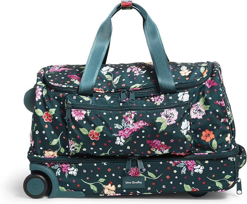 Vera Bradley Women's Recycled Lighten Up ReActive Foldable Rolling Duffle Luggage | Amazon (US)