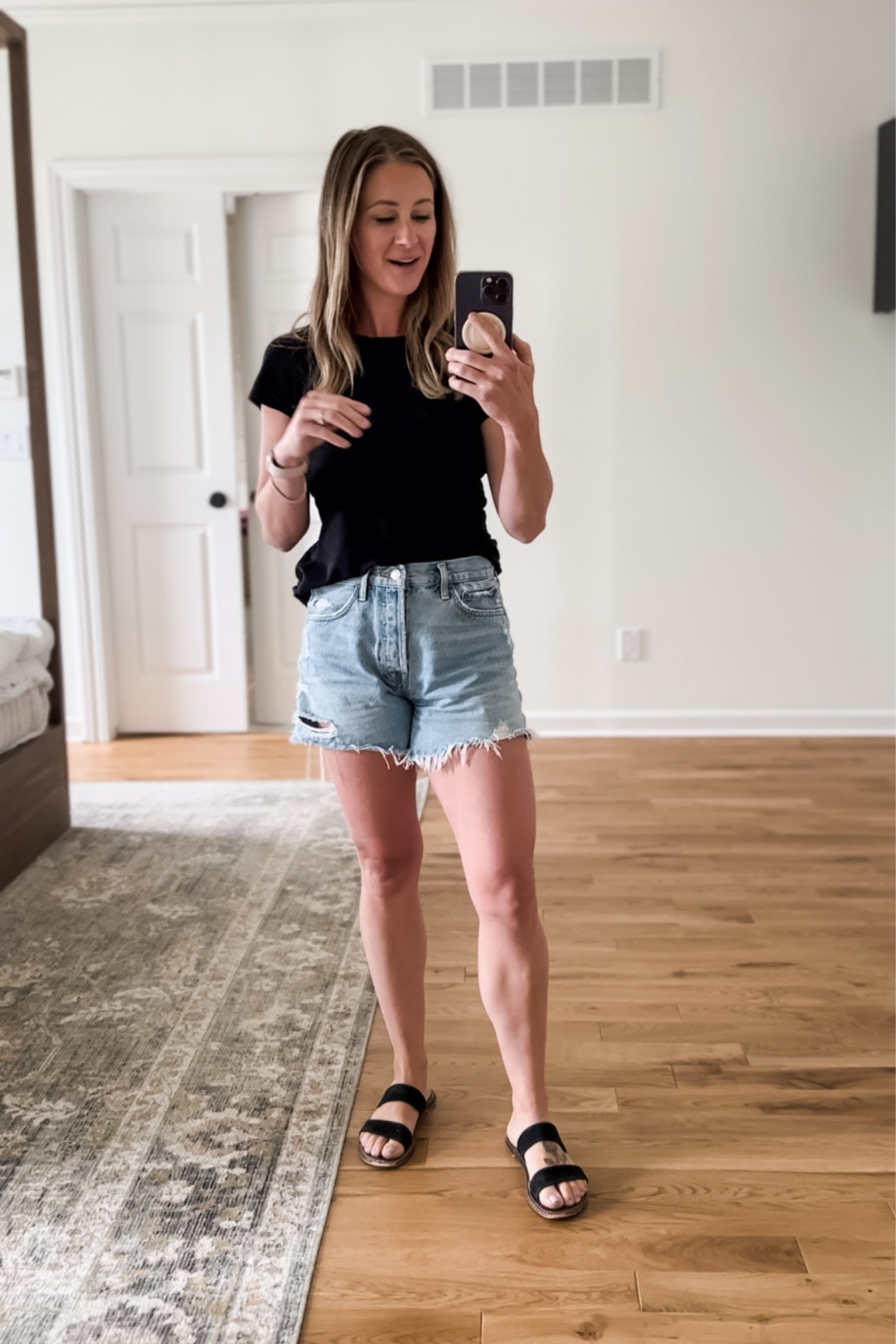 My faaaaavorite T shirt is on sale! Perfect length (around hip/waist) for a little tuck or left as is. Super soft material and perfect shoulder  

#LTKStyleTip #LTKFindsUnder50 #LTKSummerSales