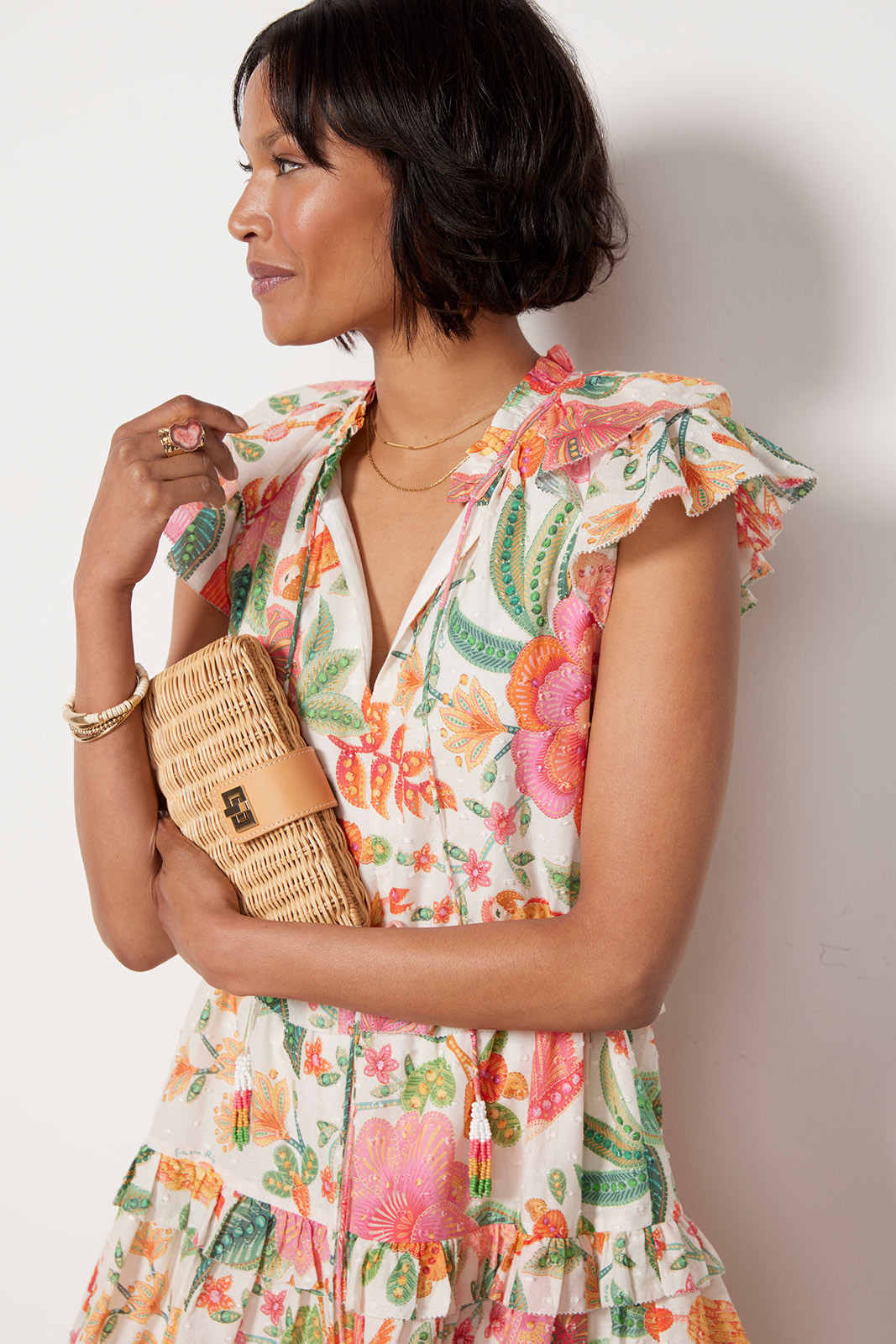 Macaw Bloom Short Dress | Evereve