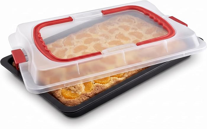 Dr. Oetker Backblech mit Transporthaube Bake & Go 42 x 30 cm, praktisches Ofenblech mit Deckel zu... | Amazon (DE)