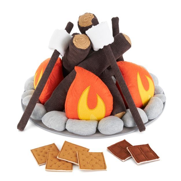 Wonder&Wise Kids Campout Camp Fire and S'mores Super Soft Plush Pillow Child Toy Camping Pretend ... | Target