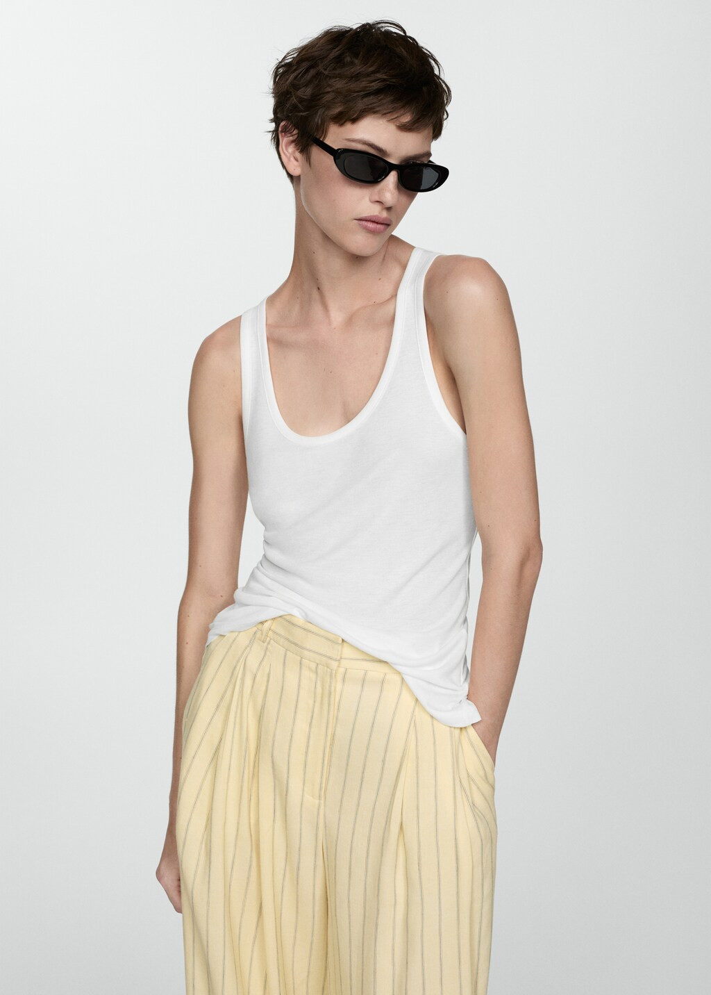 Knit strap top | MANGO (UK)