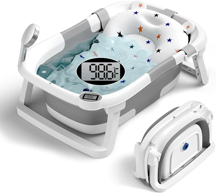 Classic Baby Bathtub, Infant Bath Tub for Newborn to Toddler (0\u201312 Months),Collapsible Newbo... | Amazon (US)