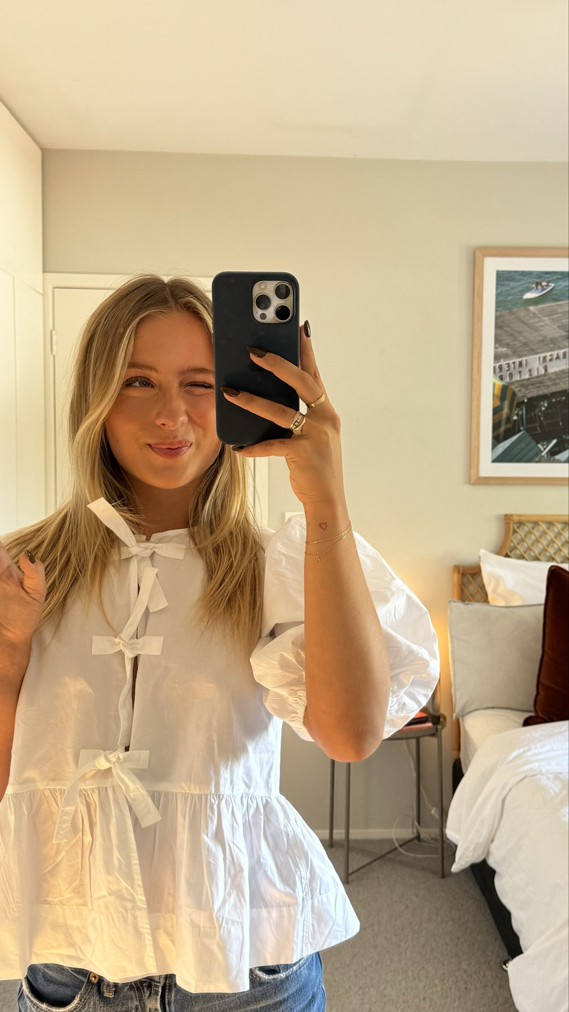 Sweetest peplum bow tie shirt!! An adorable wardrobe staple 🤍🤍 from Ganni 

#LTKworkwear #LTKaustralia #LTKstyletip