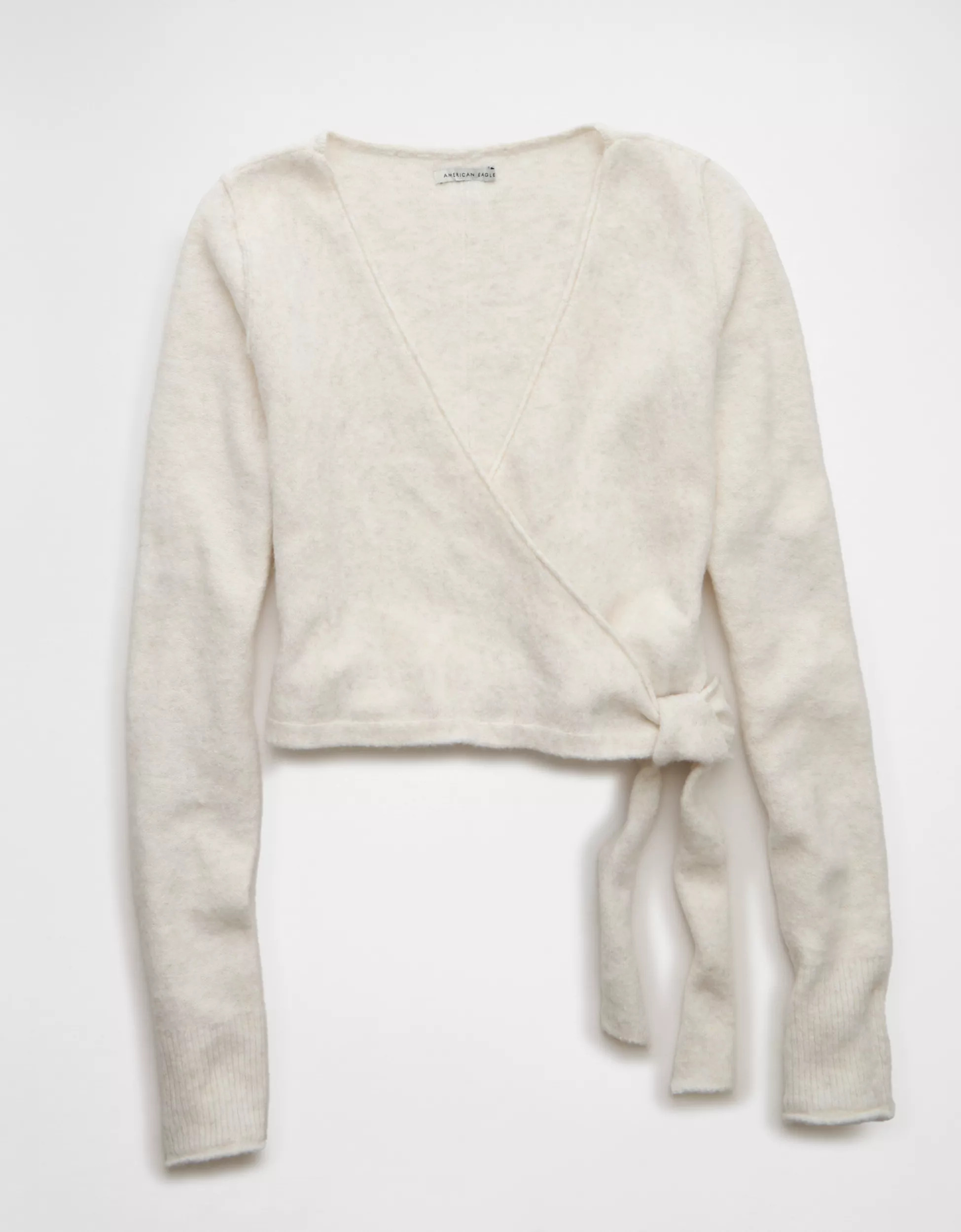 AE Whoa So Soft Ballet Wrap Sweater Top | American Eagle Outfitters (US & CA)