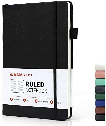 Lined Leather Journal Notebook College Ruled Hardcover Journals for Women Men Work School note ta... | Amazon (US)
