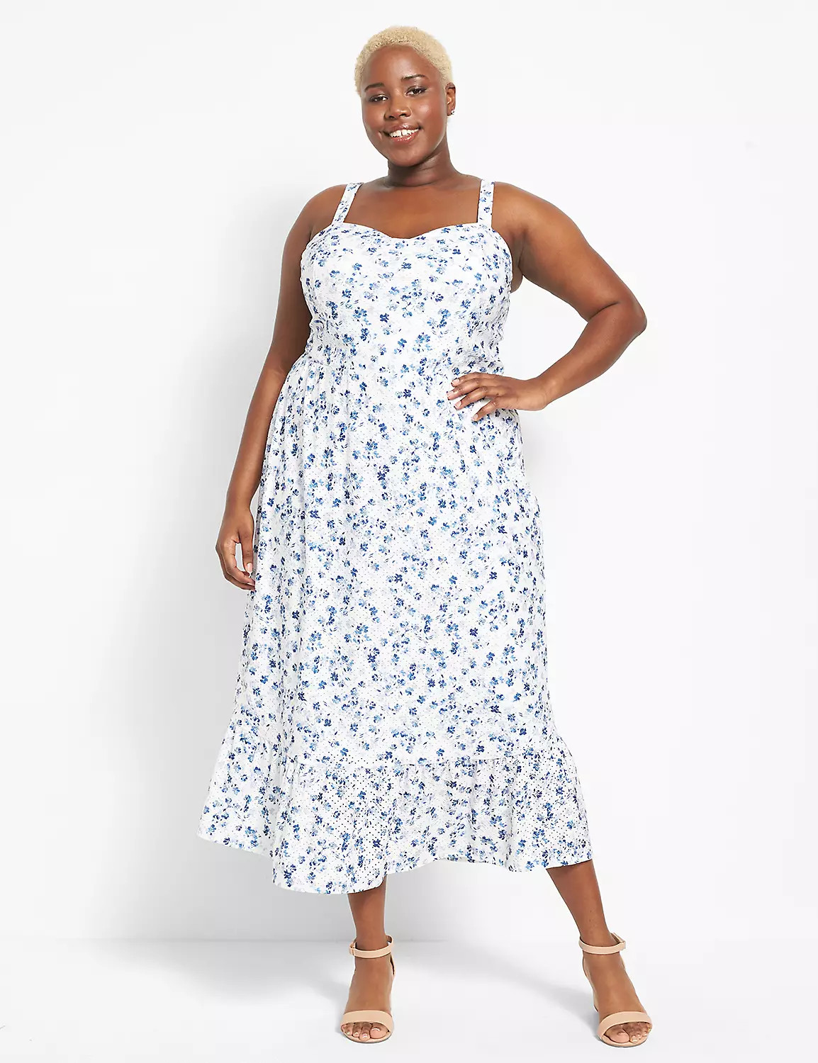 Ruffle Sweetheart-Neck Cami Dress | LaneBryant | Lane Bryant (US)