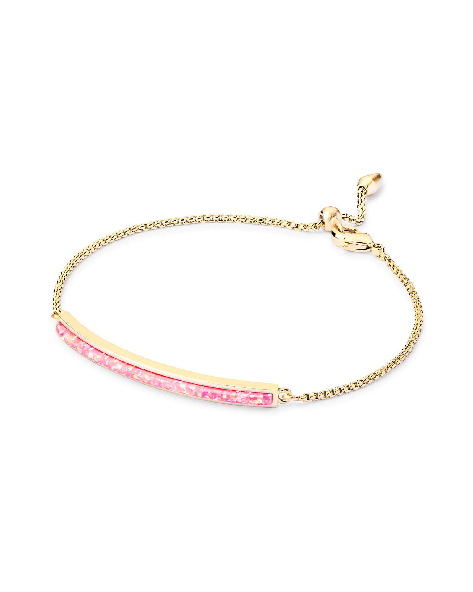 Eloise Ann Gold Chain Bracelet in Hot Pink Kyocera Opal | Kendra Scott