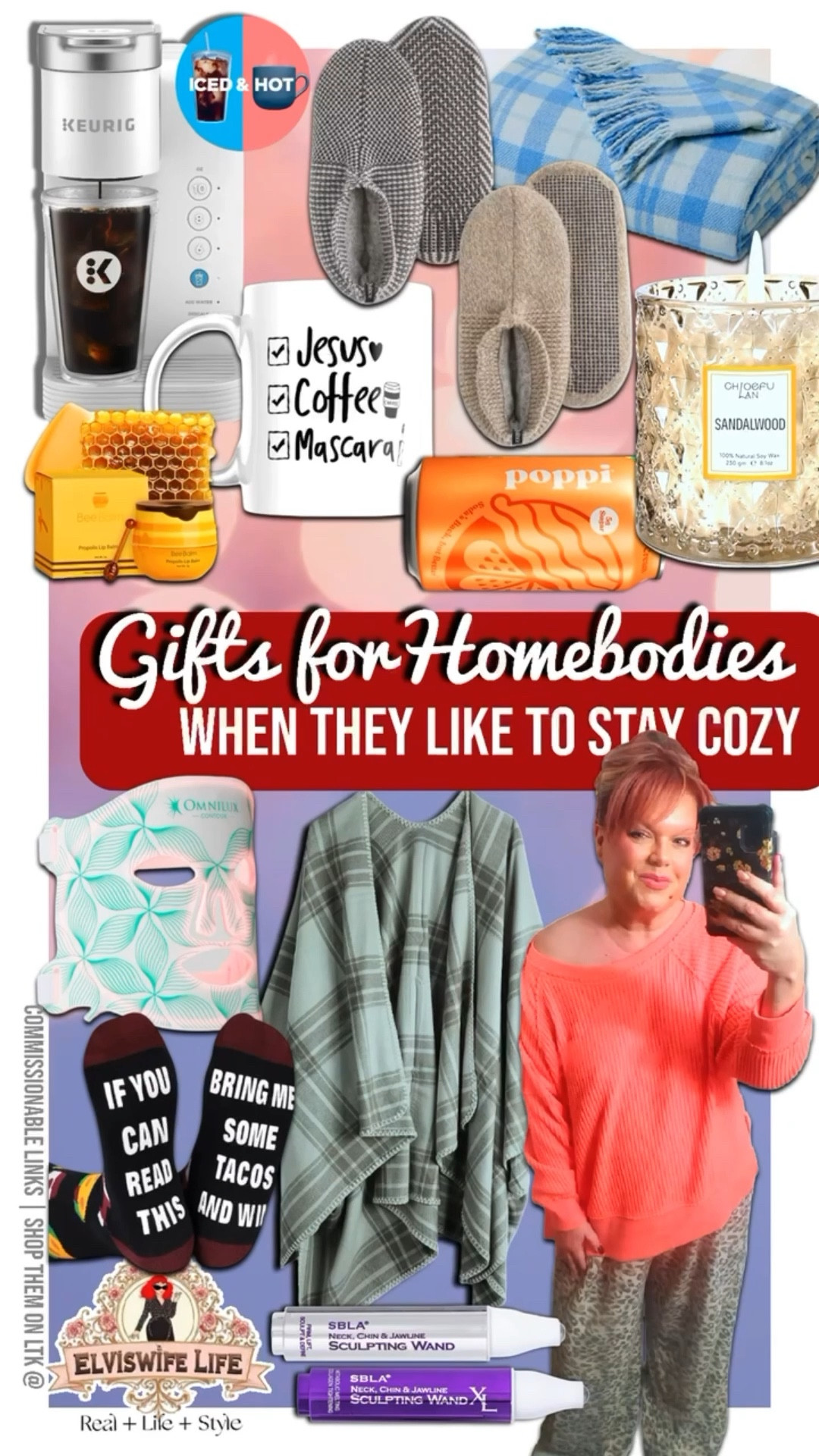 If your favorite plans involve staying in, this one’s for you. I rounded up the ultimate cozy Christmas gifts perfect for anyone who loves comfort, self-care, and all things warm and relaxing. Think luxury blankets, cashmere slippers, comfort-first loungewear, soft cozy pajamas, at-home spa skincare, and long-burning candles that instantly make your space feel calm and inviting.

🎄Whether you’re shopping for your wife, mom, sister, best friend, or treating yourself, this homebody gift guide is packed with comfy clothes, elevated basics, and relaxing must-haves that make everyday lounging feel special.

Also click on the products tab at the top and see my expanded gift guide.

👇🏼Tap below to shop all the cozy favorites before they sell out — these are the kinds of gifts everyone actually uses all winter long.

🎁 Ideal for: Christmas gifts, holiday gift ideas, cozy home gifts, loungewear sets, blankets and throws, slippers for winter, skincare gifts, candles for gifting, and comfort gifts for cold weather.

#ltkfindsunder50 #ltkfindsunder100 #ltksalealert #ltkhome #ltkover40 #ltku #ltkplussize #ltkmidsize #ltktall #ltkpetite #ltkbeauty Walmart Target Old Navy Maurices American Eagle Aerie Omnilux Amazon Etsy Poppi Keurig Coffee maker SBLA funny socks bee lip moisturizer mask balm Quince

#LTKselfcare #LTKGiftGuide #LTKHoliday