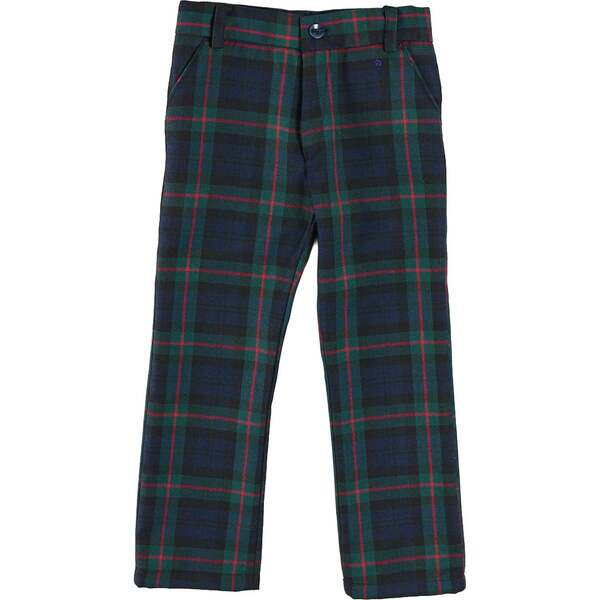 Kinnerton Tartan Pocket Detail Trousers, Navy | Maisonette