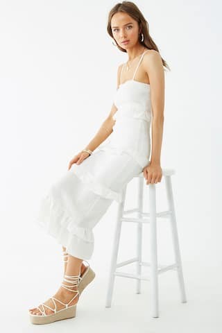 Ruffled Smocked Midi Dress | Forever 21 (US)