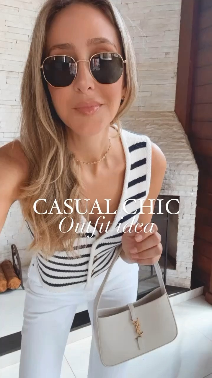 Use code: AFLTK for 20% off Casual chic outfit idea from Abercrombie that is part of the spring sale! Love these jeans! I have two of them, this knit top is so cute and such a statement piece. Everything runs true to size I am wearing size small on top and size 26R on bottoms. 

#LTKstyletip #LTKVideo #LTKover40