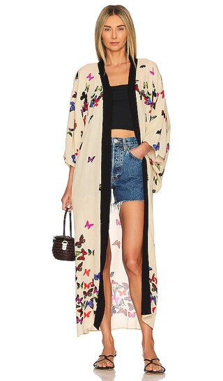 Butterfly Kisses Kimono in Beige Combo | Revolve Clothing (Global)