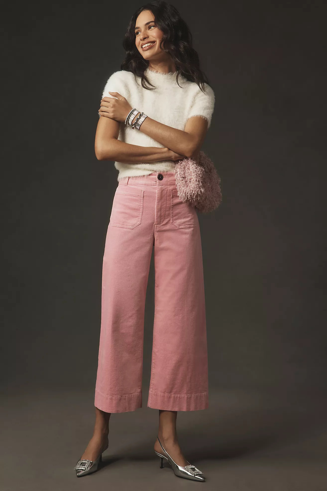 The Colette Cropped Wide-Leg Corduroy Pants by Maeve | Anthropologie (US)