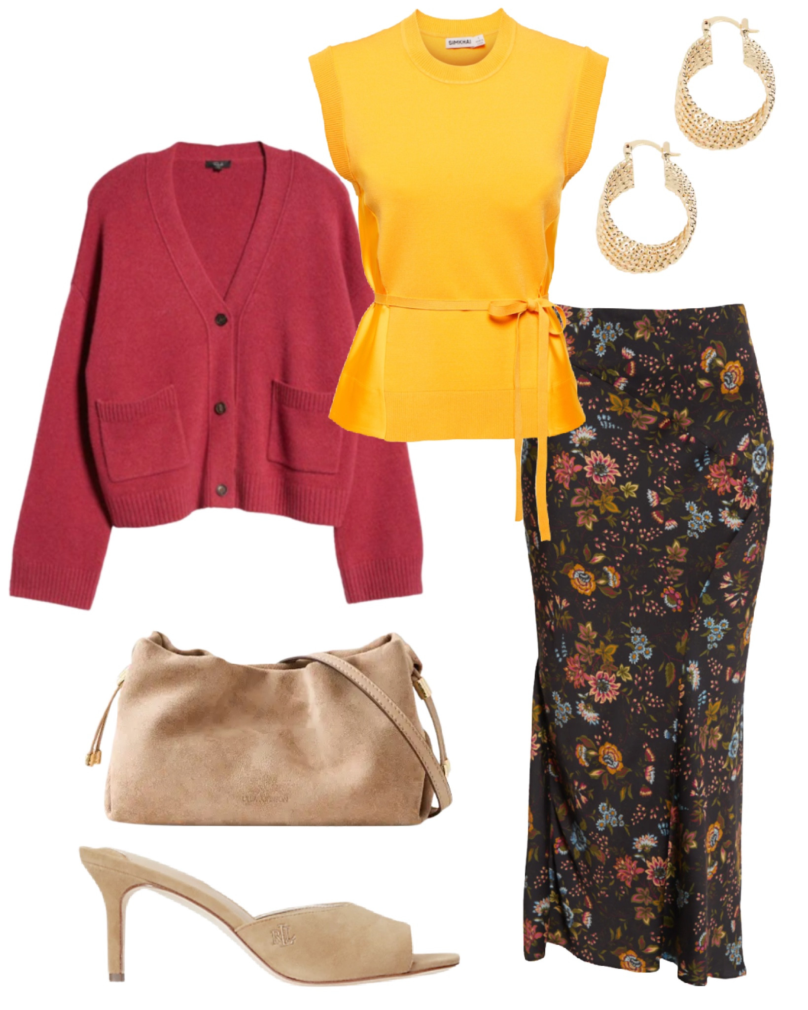 Summer to Fall Outfit Inspo: Brunch/Shower ✨ This Veronica Beard skirt is to die for and I love the color play of the marigold top and berry cardigan. Similar, less expensive pieces also linked to recreate this look.

#fallbrunchoutfit #fallskirtoutfit #pinkcardigan #floralmidiskirt #veronicabeard #fallbrunchoutfit

#LTKfindsunder50 #LTKfindsunder100 #LTKSeasonal