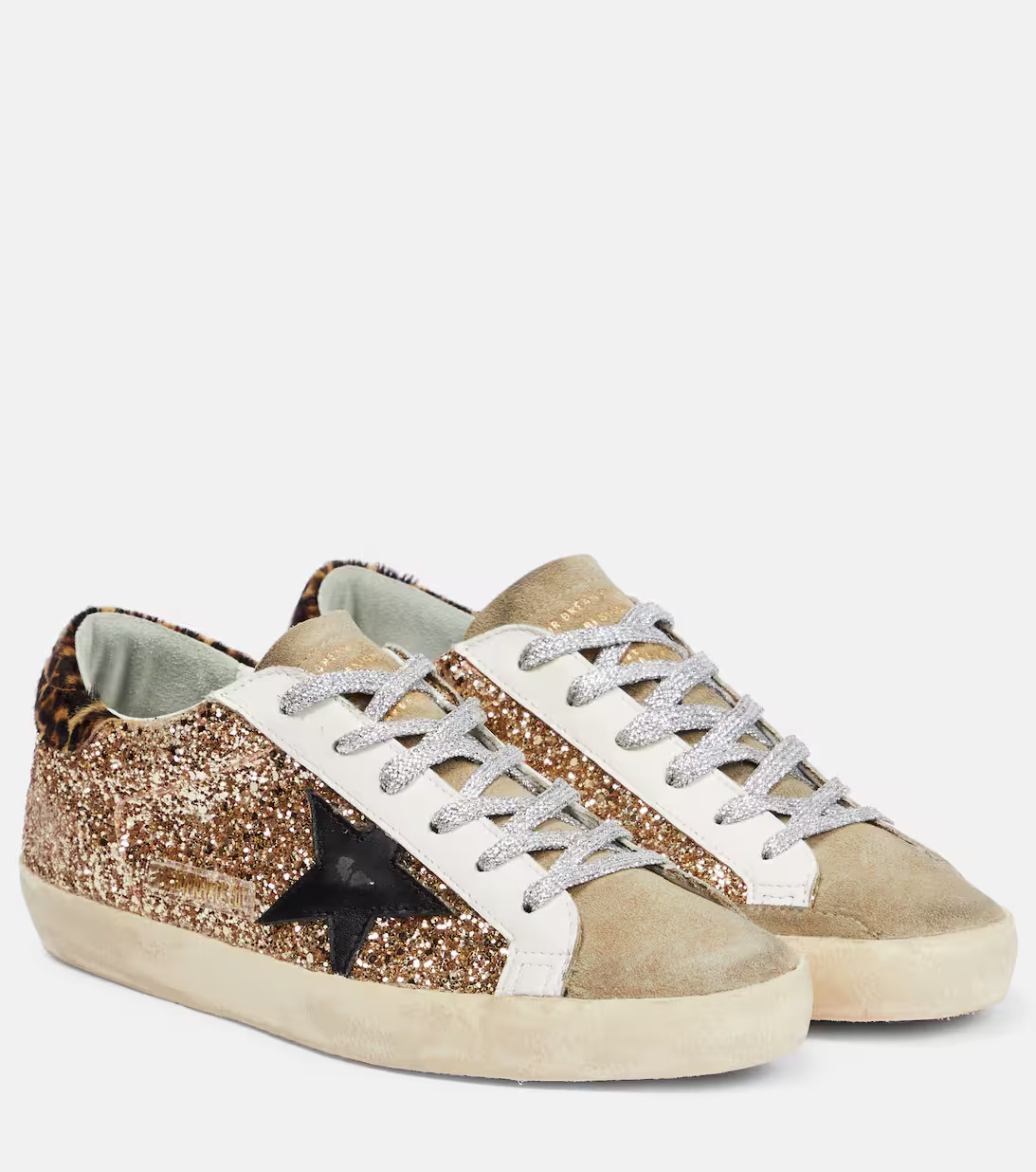 Super-Star glitter leather sneakers | Mytheresa (US/CA)