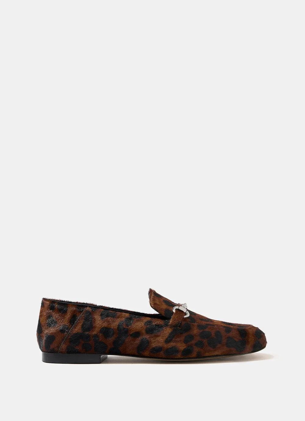 Camille Leopard Print Textured Loafers | Mint Velvet