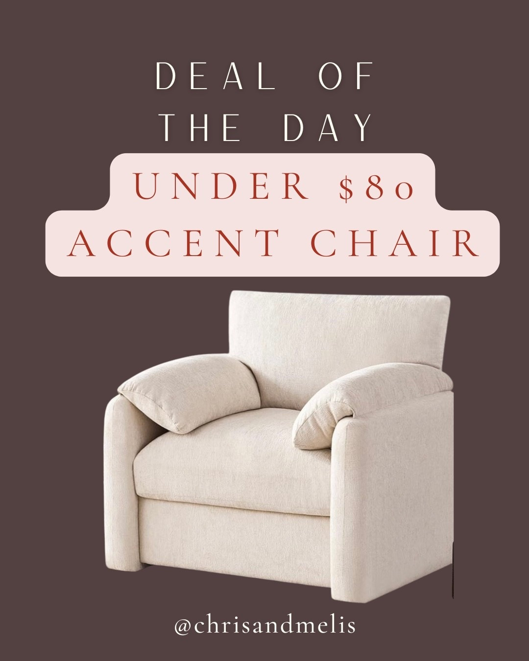 This pretty accent chair is under $80! Such a great chair for a living room! 

Home decor 
Living room furniture 

#LTKFindsUnder100 #LTKSaleAlert #LTKHome