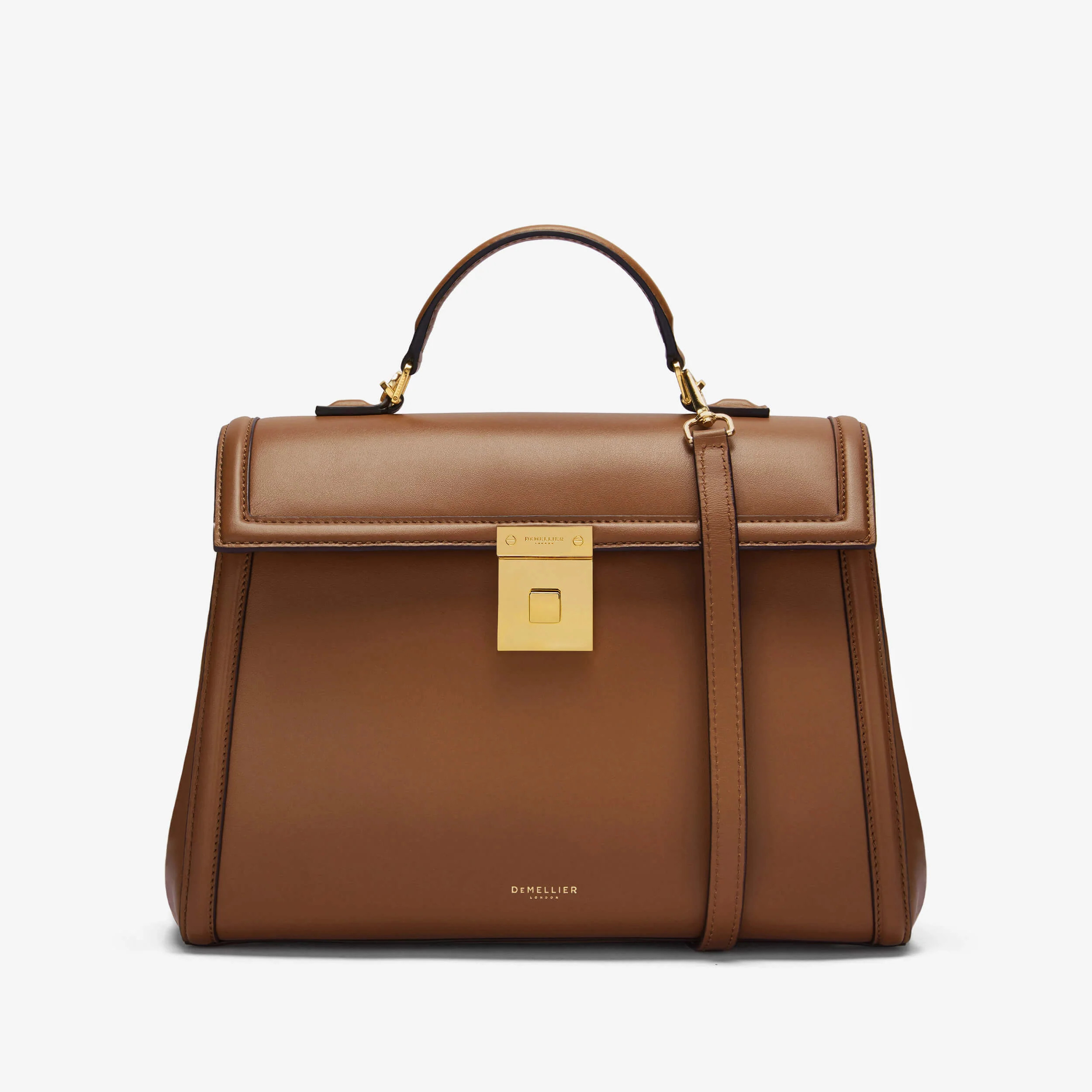 DeMellier The Midi Paris in Tan Smooth Leather Crossbody bag | DeMellier