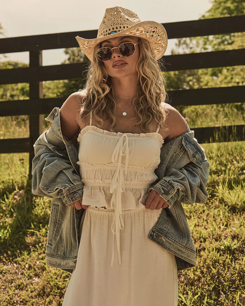 Boheme Dune Ruffle Trim Top | VICI