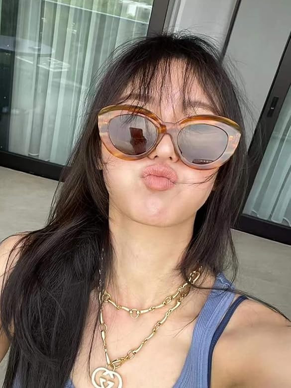 AIEYEZO Cat Eye Sunglasses for Women Men White Clout Goggles Retro Oval Round Cat Eye Thick Frame... | Amazon (US)