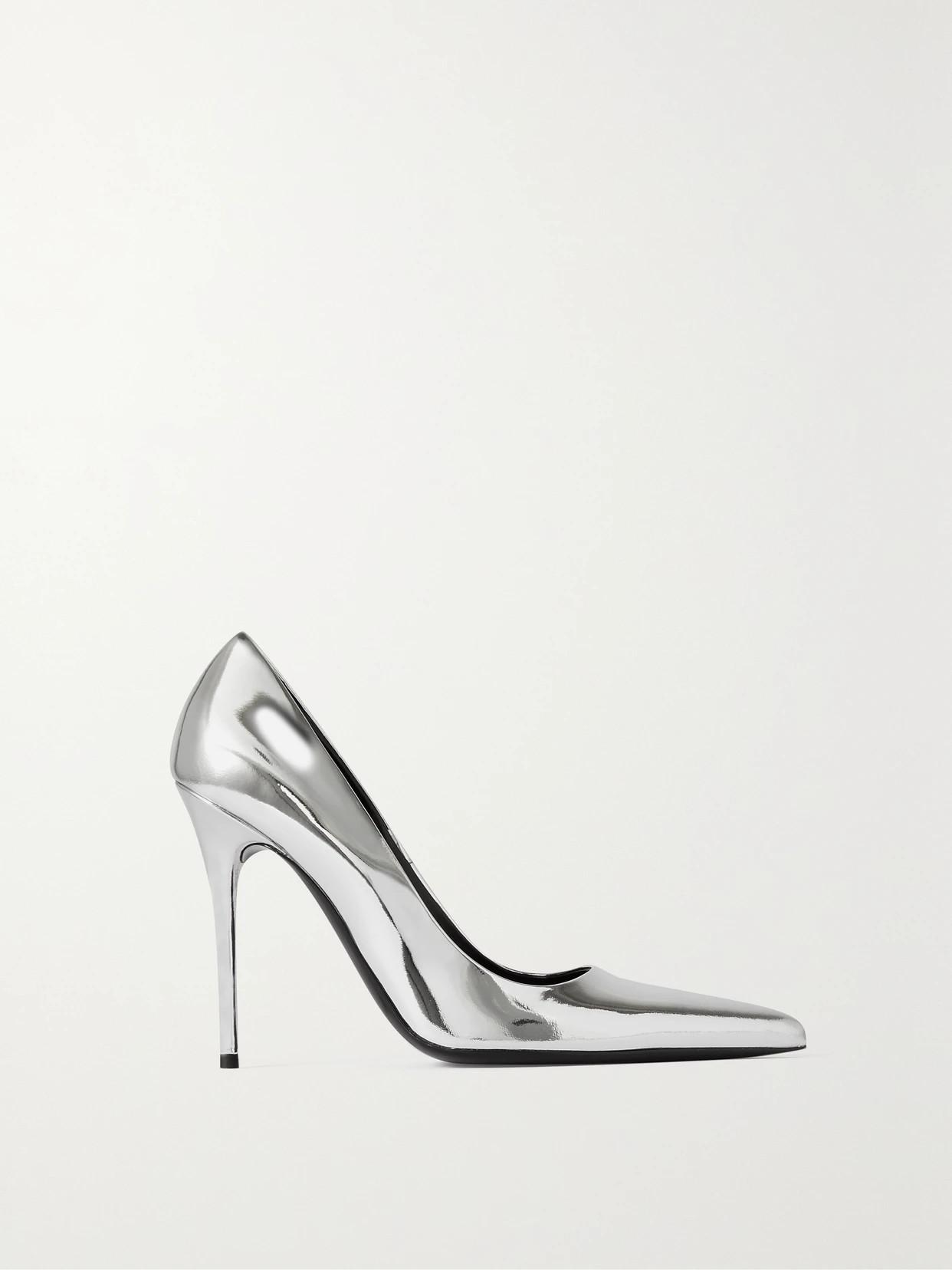 TOM FORD - Mirrored-leather Pumps - Silver | NET-A-PORTER (US)