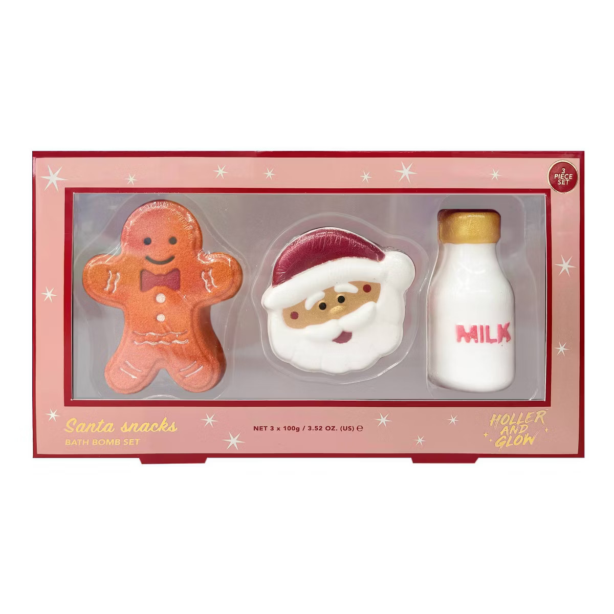 Holler and Glow Santa's Snacks Bath Bomb Gift Set - 3pc | Target