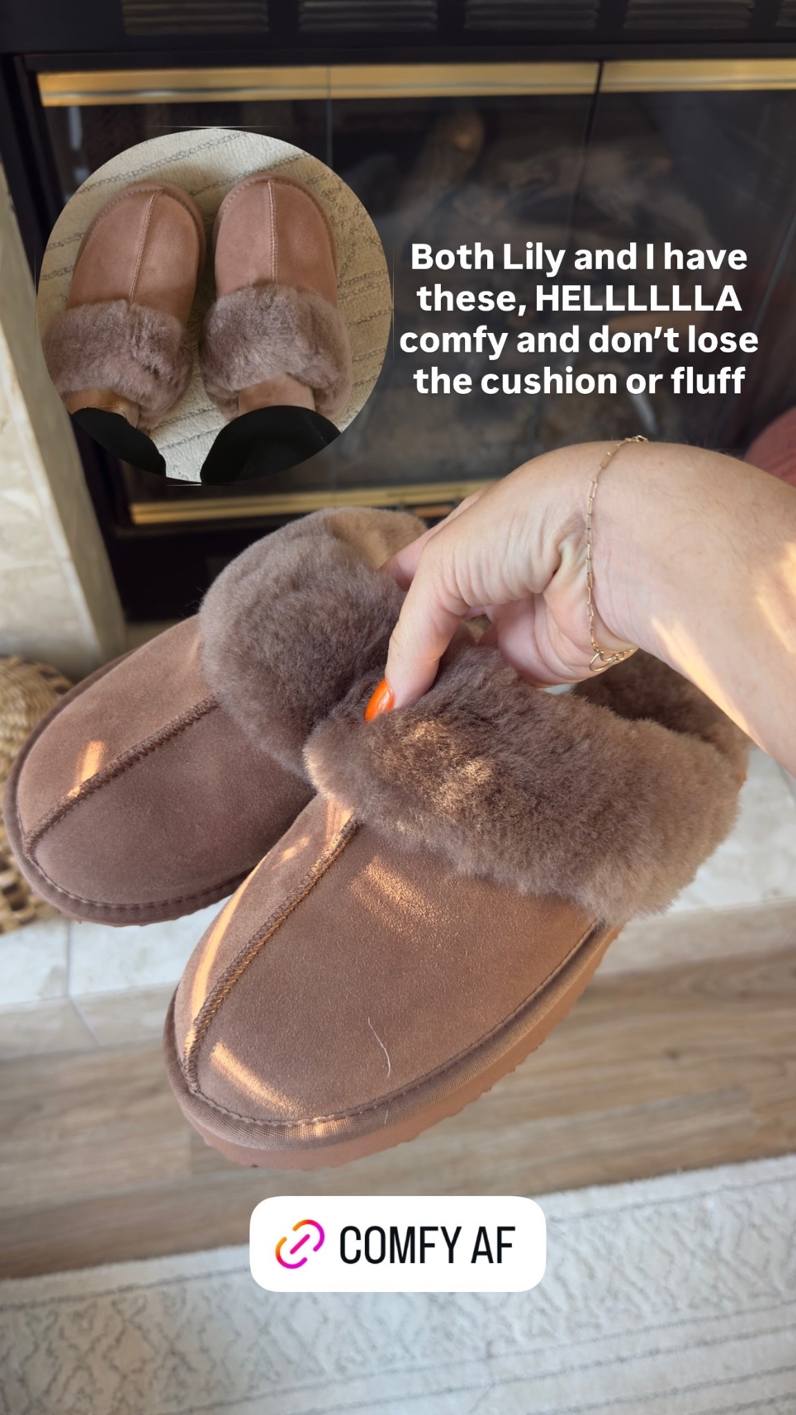 Both Lily and I have these, HELLLLLLA comfy and don’t lose the cushion or fluff