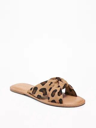 Knotted-Twist Slide Sandals for Women | Old Navy US