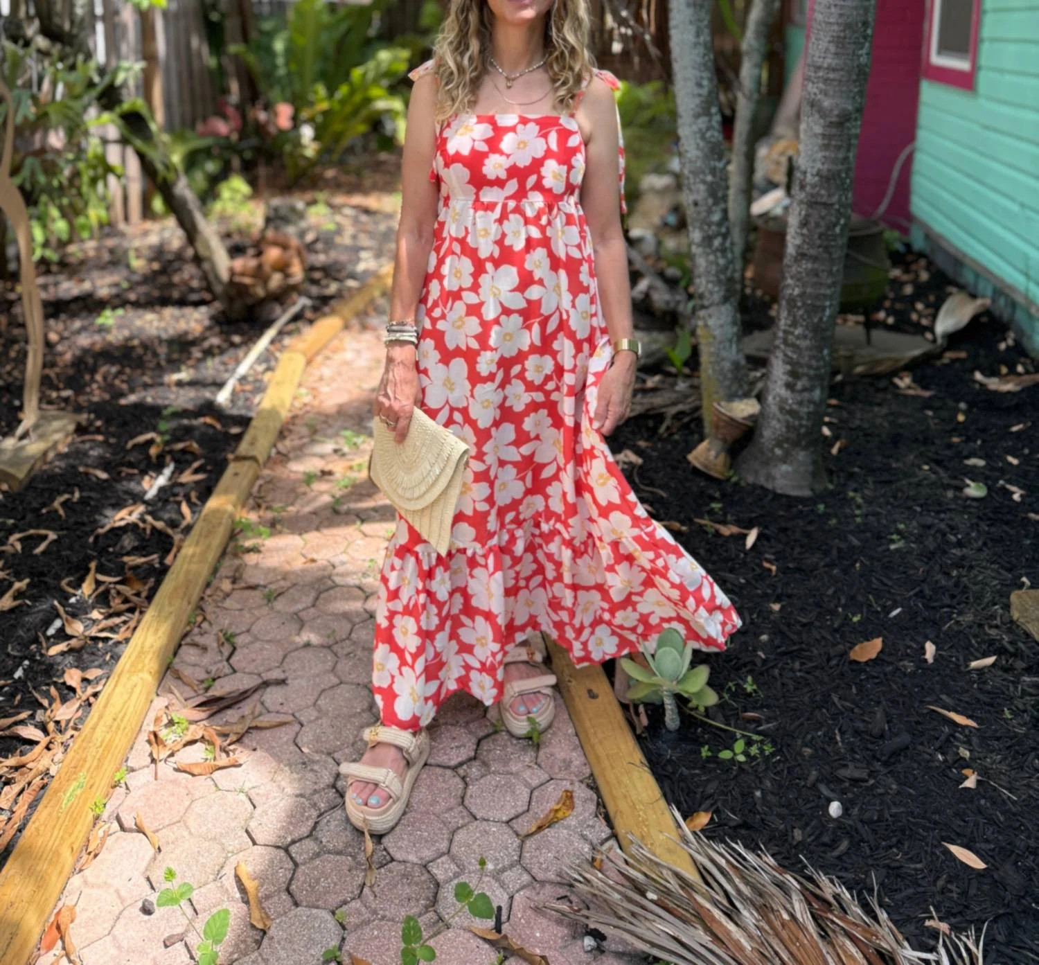 Vanessa Midi Dress In Orange | Shop Simon