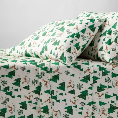 Twin/Twin Extra Long 400 Thread Count Christmas Holiday Performance Sheet Set Winter Scene - Threshold™ | Target