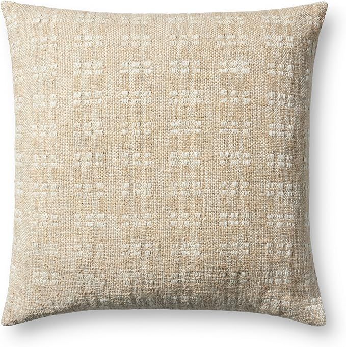 Loloi Magnolia Home by Joanna Gaines Bryn Collection PMH0062 Beige 22'' x 22'' Cover Only Pillow | Amazon (US)