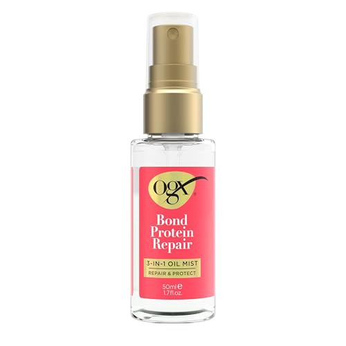 OGX Repair & Protect Bond Protein Repair 3-in-1 Oil Mist, Hair Oil Protects Dry, Damaged Hair Against Frizz, Strengthens & Maintains Shine, Hair Mist Formulated without Parabens, 1.7 oz | Amazon (US)