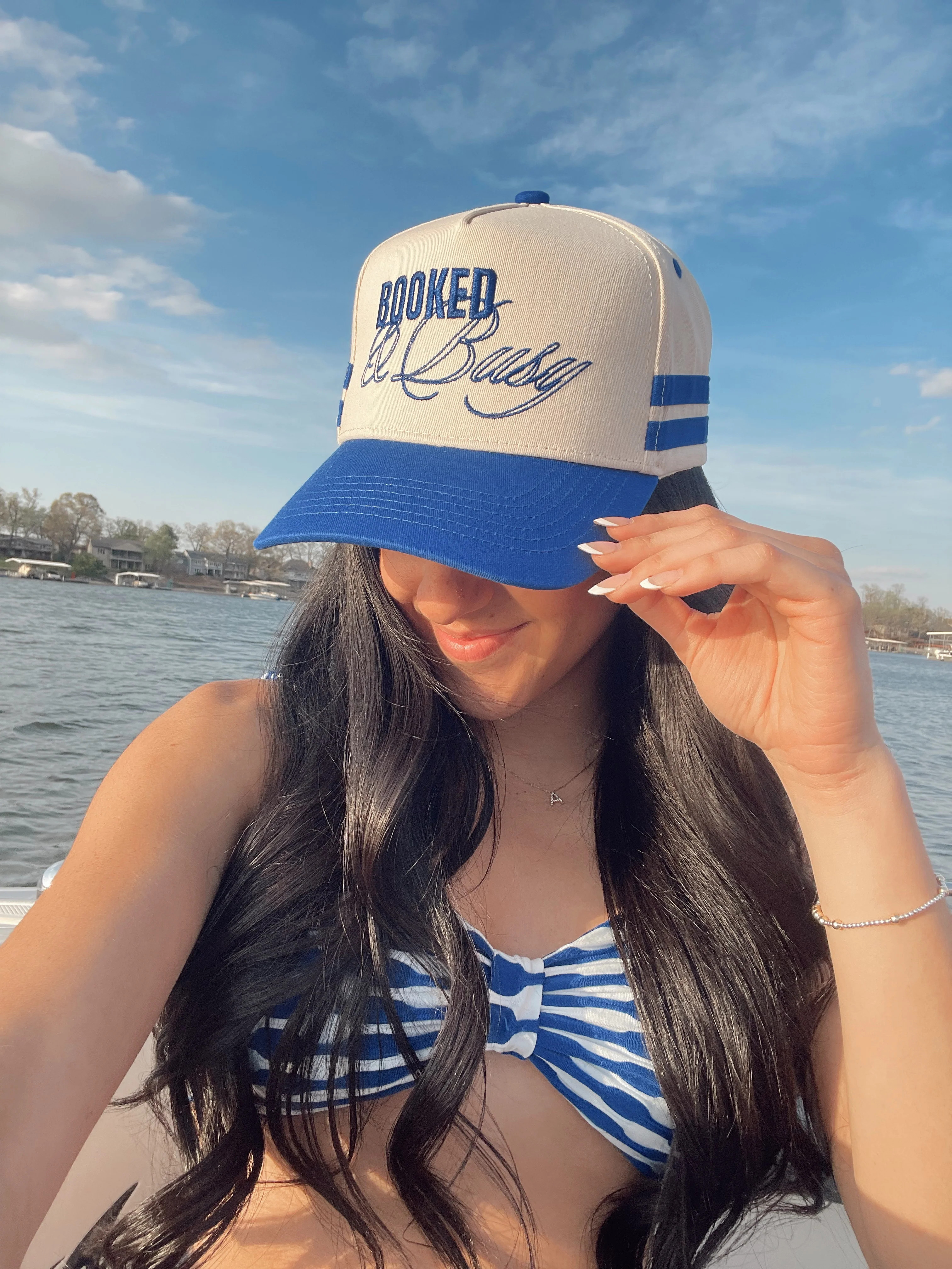 Booked and Busy - Royal Blue Vintage Trucker Hat | KenzKustomz