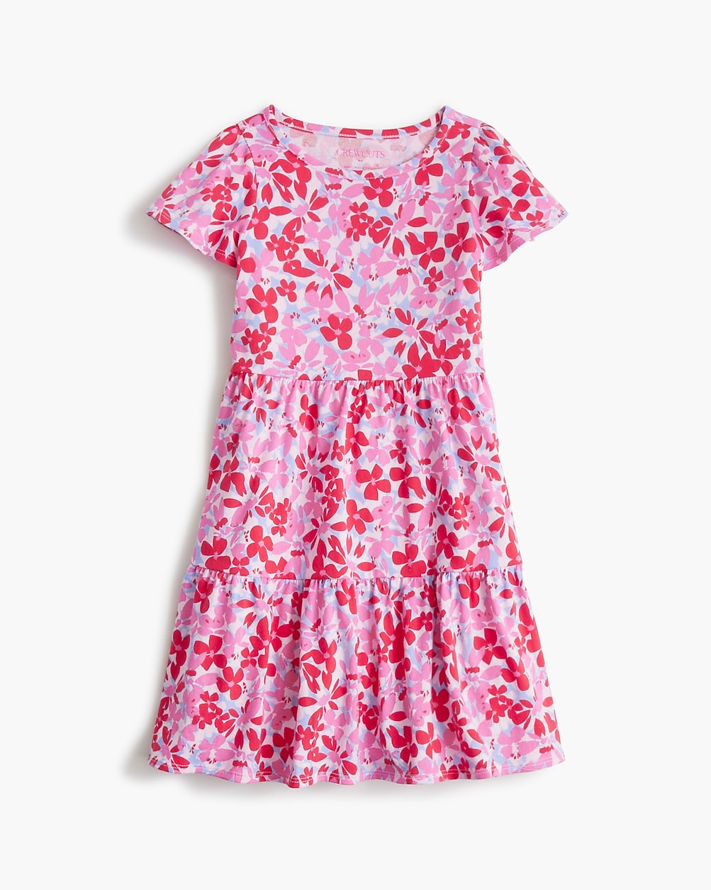 Girls' floral flutter-sleeve knit dress | J.Crew Factory