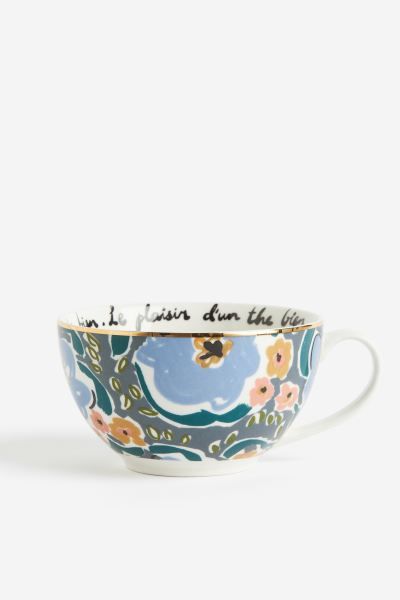 Porcelain Cup - White/Take Your Time - Home All | H&M US | H&M (US + CA)