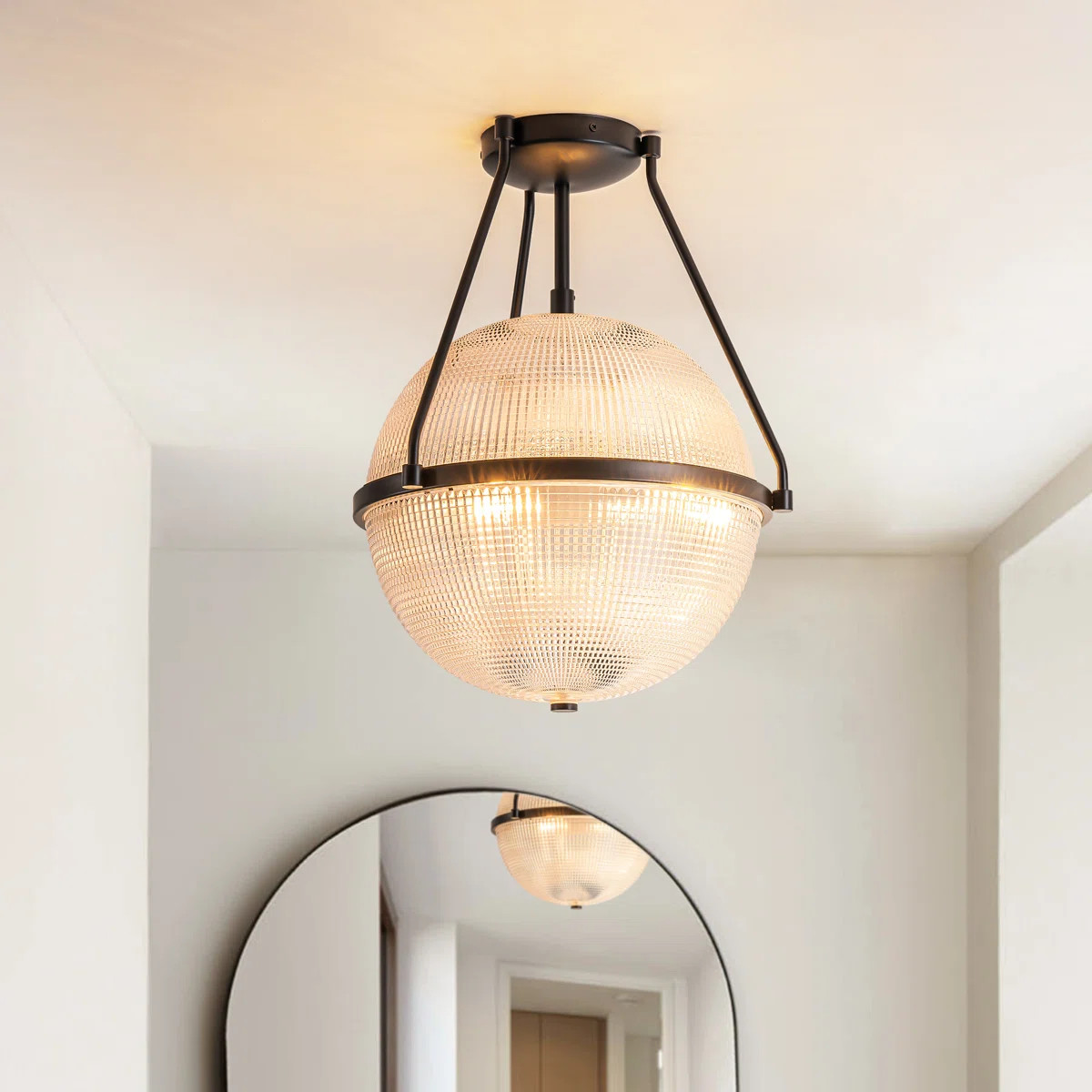 Trent Austin Design® Neven Glass Semi Flush Mount & Reviews | Wayfair | Wayfair North America