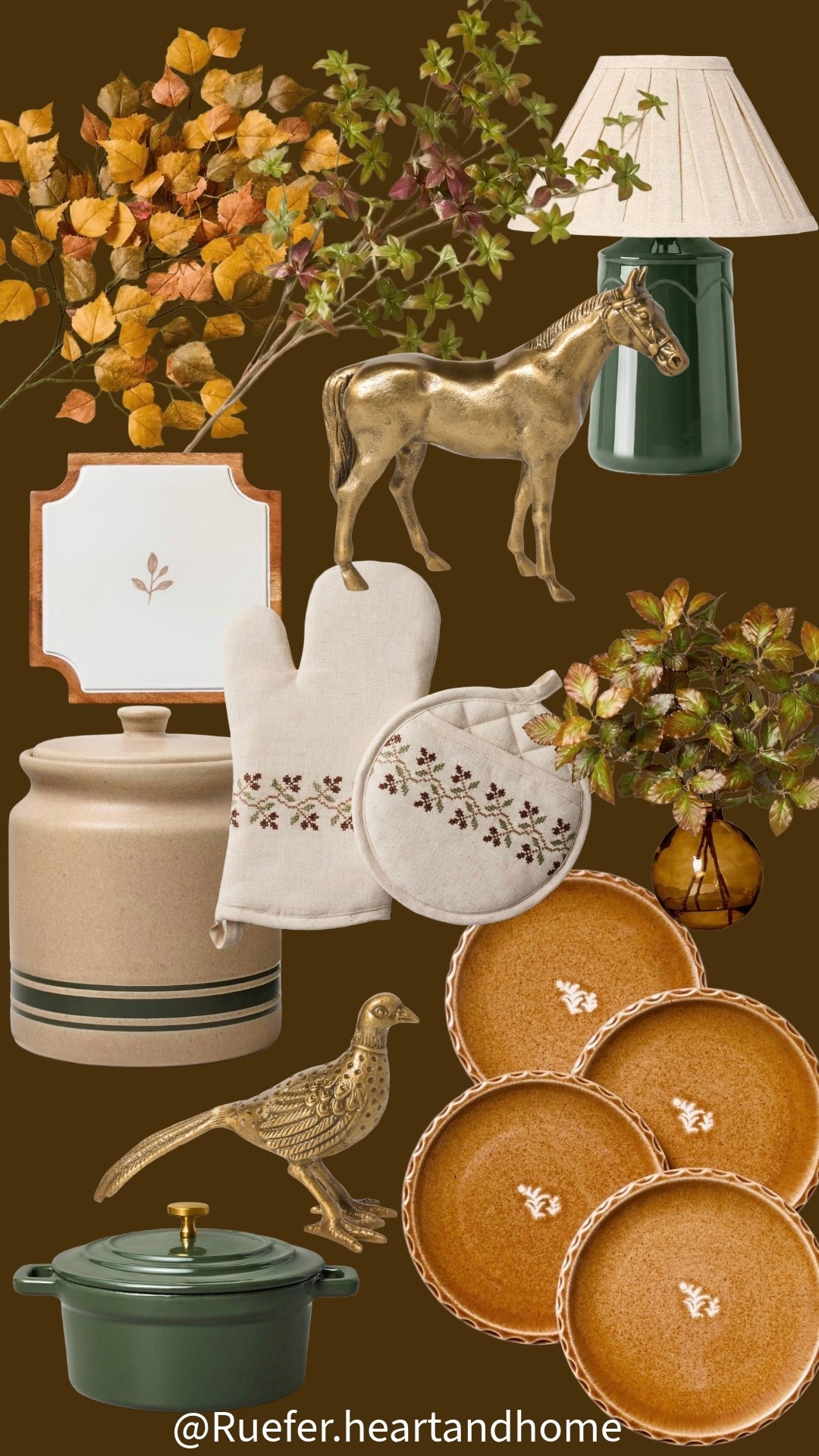 New fall decor from Hearth and Hand at Target. Fall stems, plates, crock, oven mitt, kitchen, fall kitchen, lamp, horse figurine, trivet

#LTKSeasonal #LTKHome