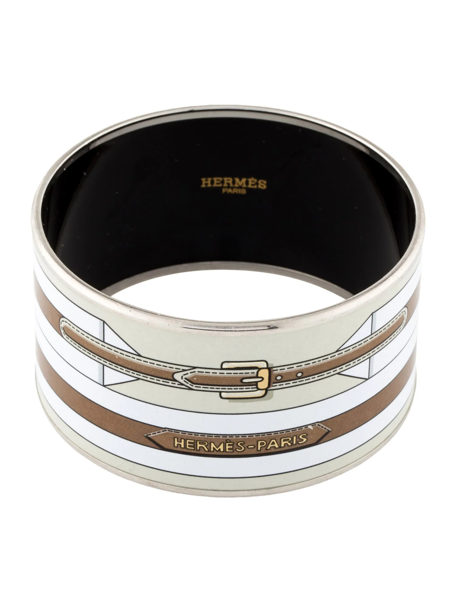 Extra Wide Enamel Bangle Bracelet | The RealReal