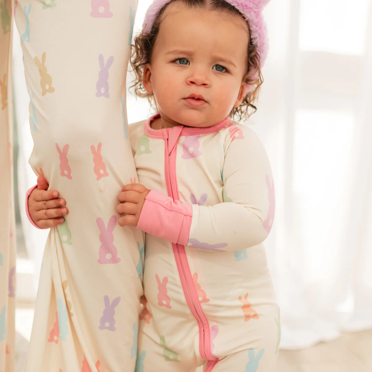 Infant Romper in Honey Bunny | Silks Design