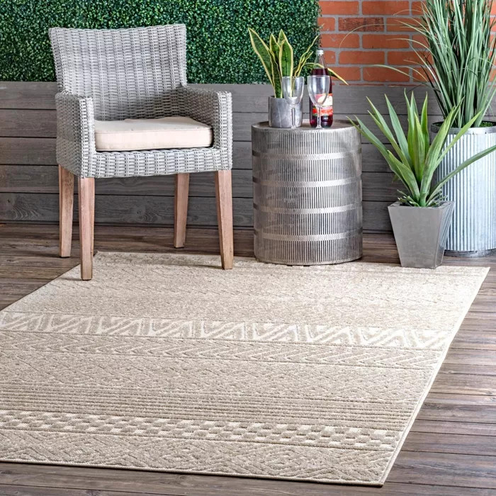 nuLOOM Kamryn Raised Tribal Bands Indoor/Outdoor Area Rug | Target