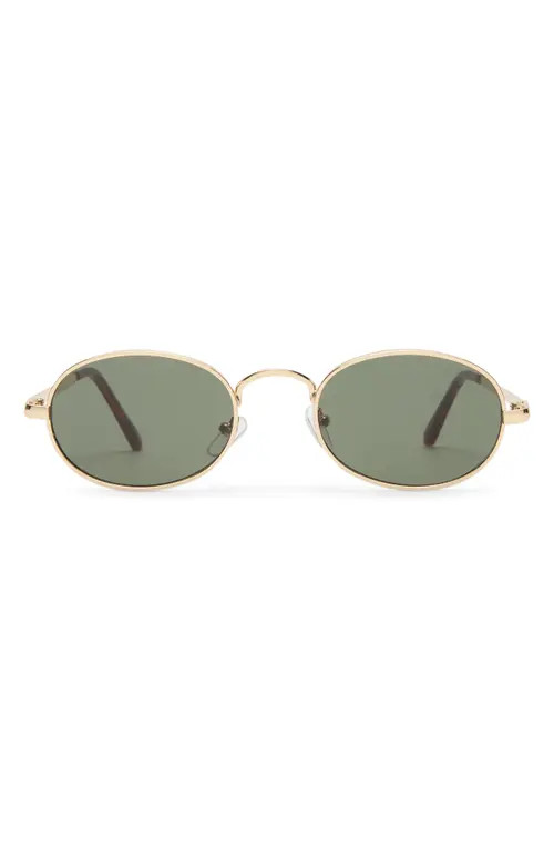 AIRE Regulus 49mm Small Oval Sunglasses in Gold/green Mono at Nordstrom | Nordstrom