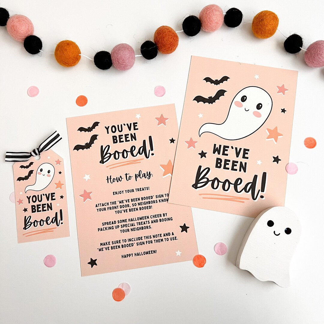 You've Been Booed Printable, Halloween Tags Printable, You've Been Booed Tag, Boo Kit, Trick or T... | Etsy (US)