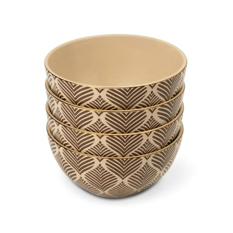 Thyme & Table 4-Pack Stoneware Cereal Bowls, Ocee Leaf | Walmart (US)