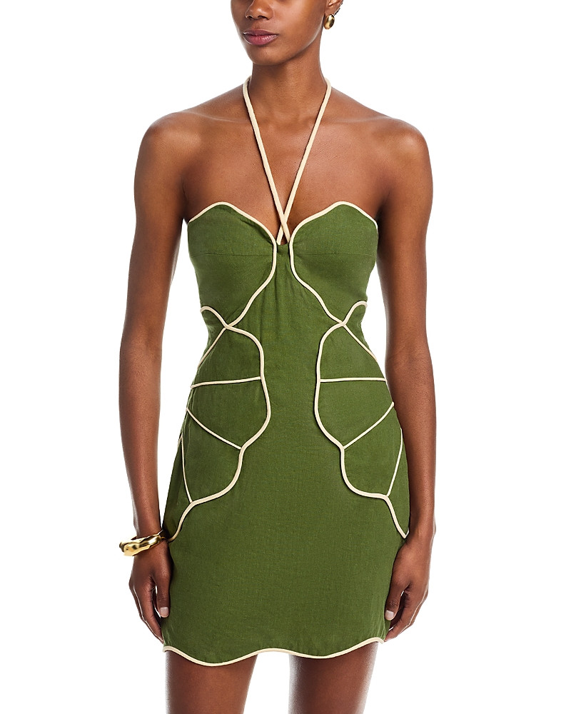 Farm Rio Asymmetric Neck Mini Dress | Bloomingdale's (US)